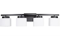 DOSOTY 4-LIGHT VANITY LIGHT FIXTURE (MATTE BLACK)