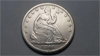 1863 S Seated Liberty Half Dollar Rare