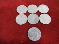 (6)US Coins. Eisenhower Dollar coins.