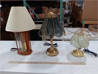 Three Lamps. Ranging From  24 to 12 inches tall.