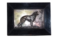 FRITZ DILLER - Silver Plated Bronze Dog in Relief