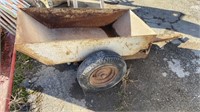 Metal pull behind yard cart