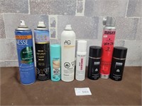 Mousse, hairspray, root touch up, dry shampoo etc