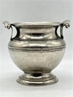 Beautiful 95% Pewter Pot with Scrolled Handles