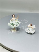 pair of small Dresden porcelain figurines