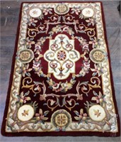 TUFTED AREA RUG 100% WOOL 3.6 BY 5.6