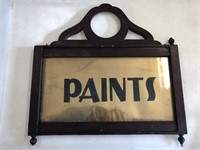 Antique Wooden Trade Mercantile Paint Sign