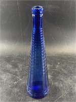 Vintage Spanish cobalt blue modernist vase 10" tal