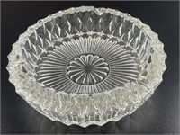 Vintage pressed glass cigar ashtray 7.5" across