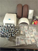 Nail Esthetician Lot w/ Nails, Curing Stations,
