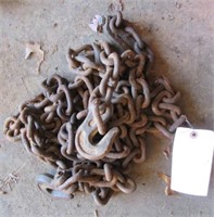 (2) Log chains, both with (2) hooks. Measures 6'