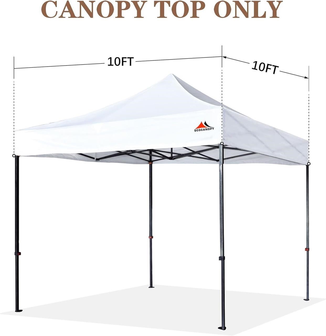 Commercial 10x10 Replacement Canopy Top Cover Wh