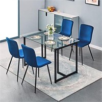 4-Pk Homylin Velvet Upholstered Side Dining Chair,