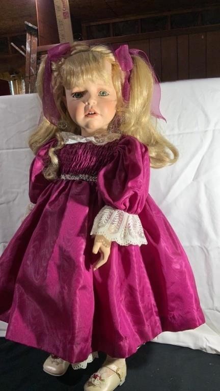 Marie Osmond Helena Porcelain Doll and Stand