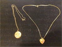 One necklace one locket gold colored