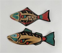 Haida Northwest Coast Indian Fish Wood Carivngs