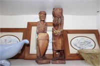 CARVED WOODEN STATUES