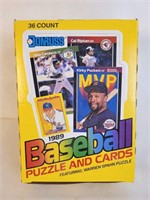 Box of 1989 Donruss Baseball Puzzle & Cards