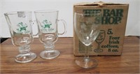 Notre Dame Mugs & Irish Coffee Stem Glasses