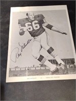 AUTOGRAPH PIC OF PACKERS LB RAY NITSCHKE /