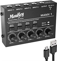 New Moukey 4-Stereo Mini Audio Mixer MAMX1