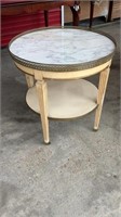 Danby French Provincial Marble Top Lamp Table