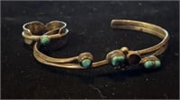 Sterling & Turquoise Cuff & Adjustable Ring