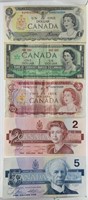 1967 to 1986 Canada Banknotes