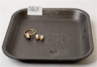 10k Opal Ring & 10k Opal Earrings.
