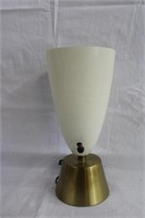 Brass base lamp with resin shade 11"H