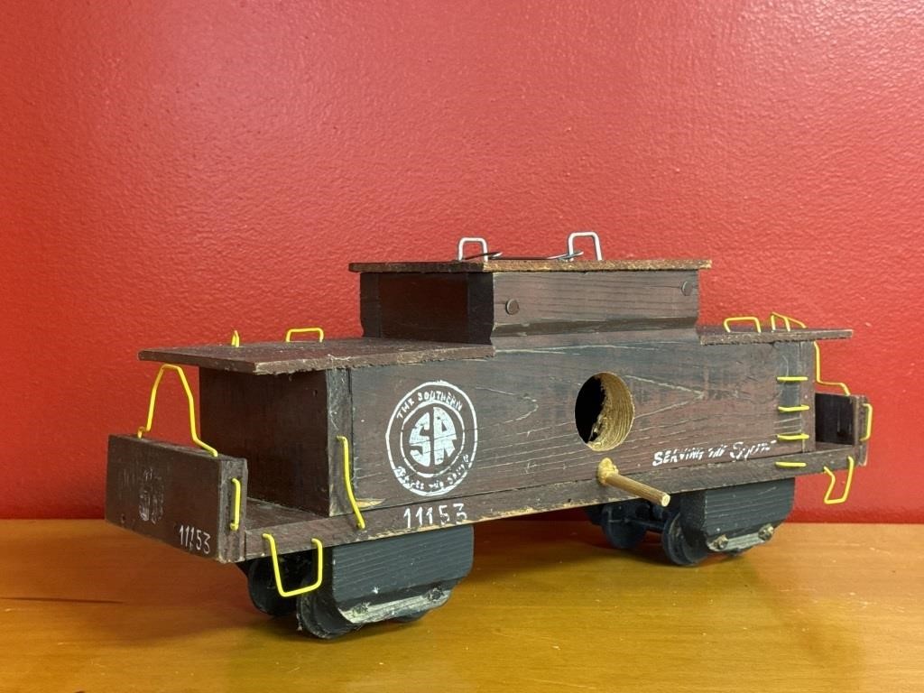 Southern Railroad Wooden Train Car Motif Birdhouse
