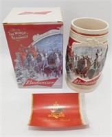 Budweiser 2015 Holiday Stein "First Snow of the