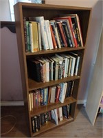 Bookshelf with 4 shelves full of books