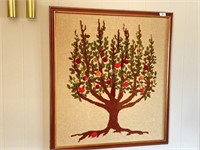 27 x 30 crewel embroidery wall hanging