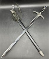 Stainless Steel Sword 34" w/ Sheath