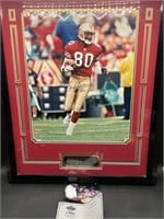 Signed and Authenticated Jerry Rice Framed Picture