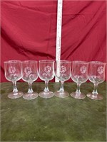 6 piece wine glass set