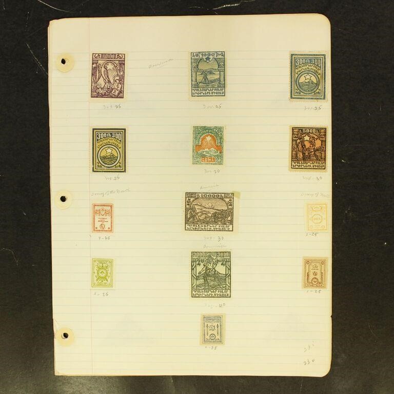 Tannu Tuva, Armenia & Montenegro Stamps Mint Hinge
