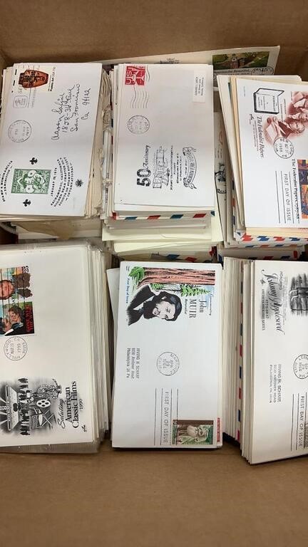 US Stamps Bankers Box of First Day Covers, mostly