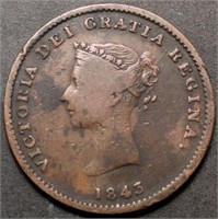 Canada NB-1A2 Victoria Half Penny Token 1843 BR910