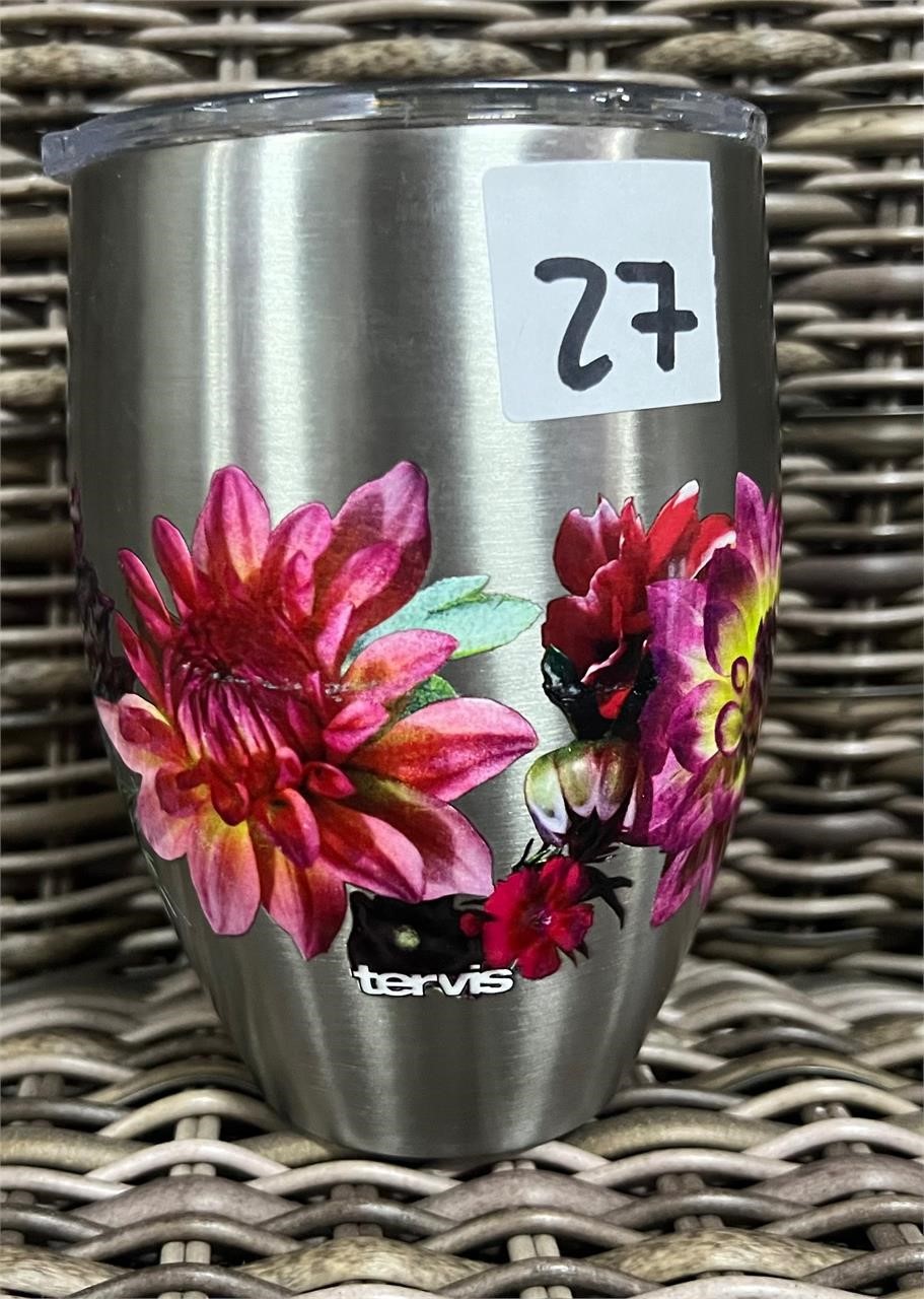 Tervis Floral 12oz Stainless Tumbler w/Lid