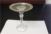 A Sterling Silver and Cut Glass Compote / Stand