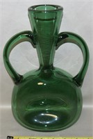 MCM Murano Italy Green Pinched Glass Double