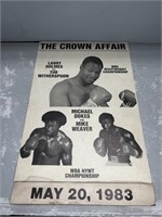 BOXING POSTER THE CROWN AFFAIR