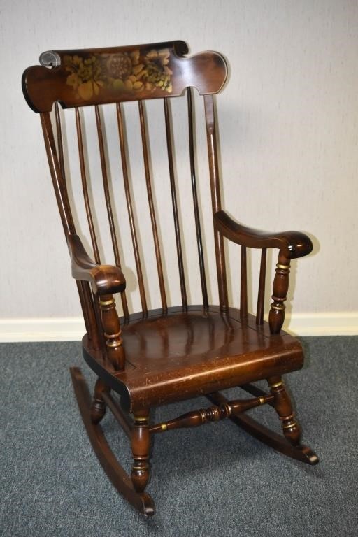 Hitchcock Style Pine Rocking Chair