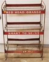 Red Head Orange & Ginger Ale Metal Soda Rack