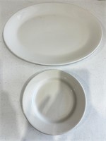 (138) Porceline Oval Serving Platters & Plates