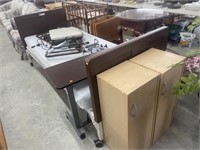 Hospital bed w/ cabinets