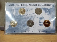 AMERICAN BISON NICKEL COLLECTION 5 COIN SET
