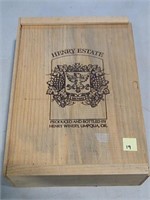Henry Estate Wooden Wine Box/ Crate